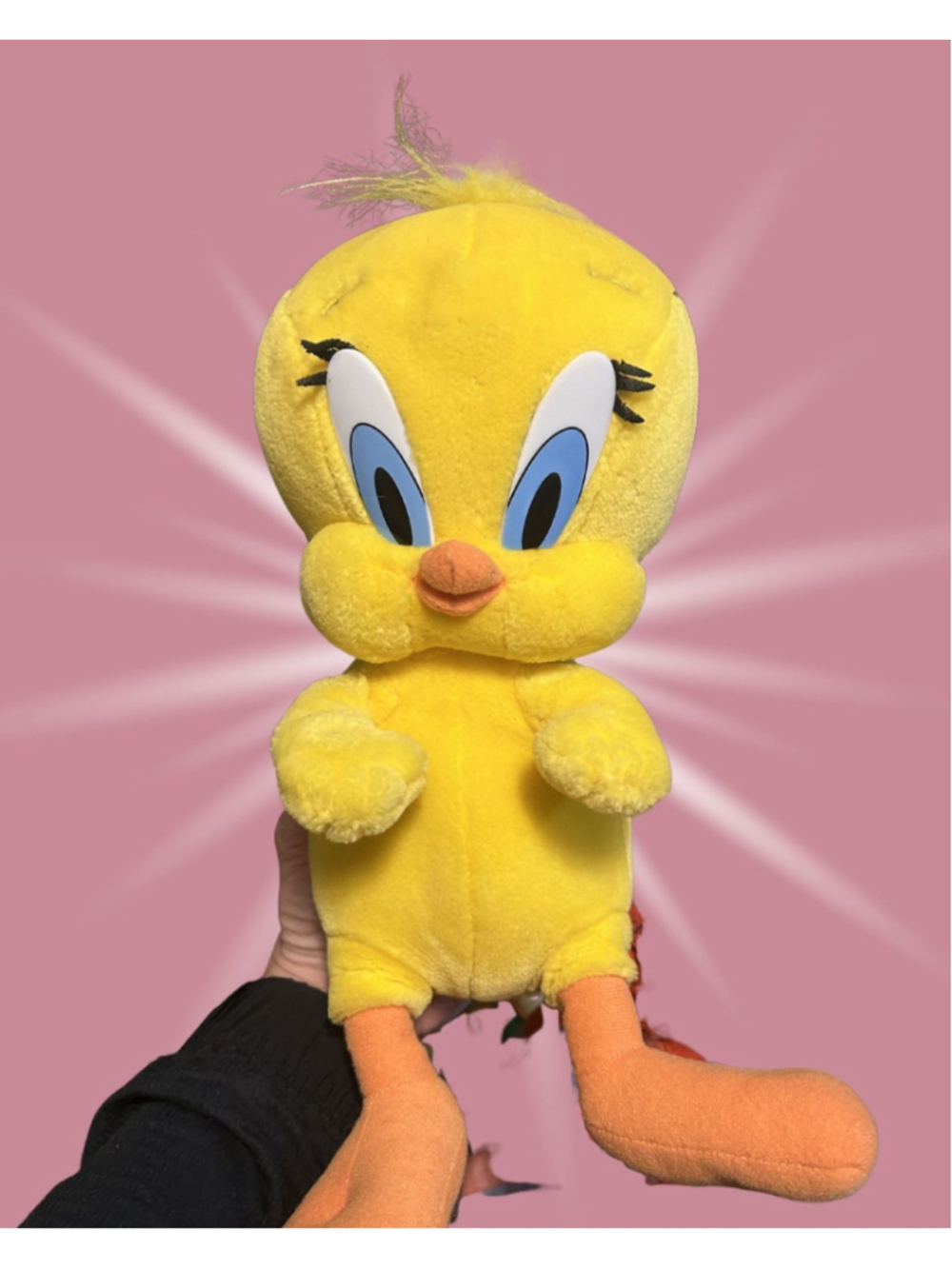 Vintage Tweety Bird Plush 20” • needs batteries